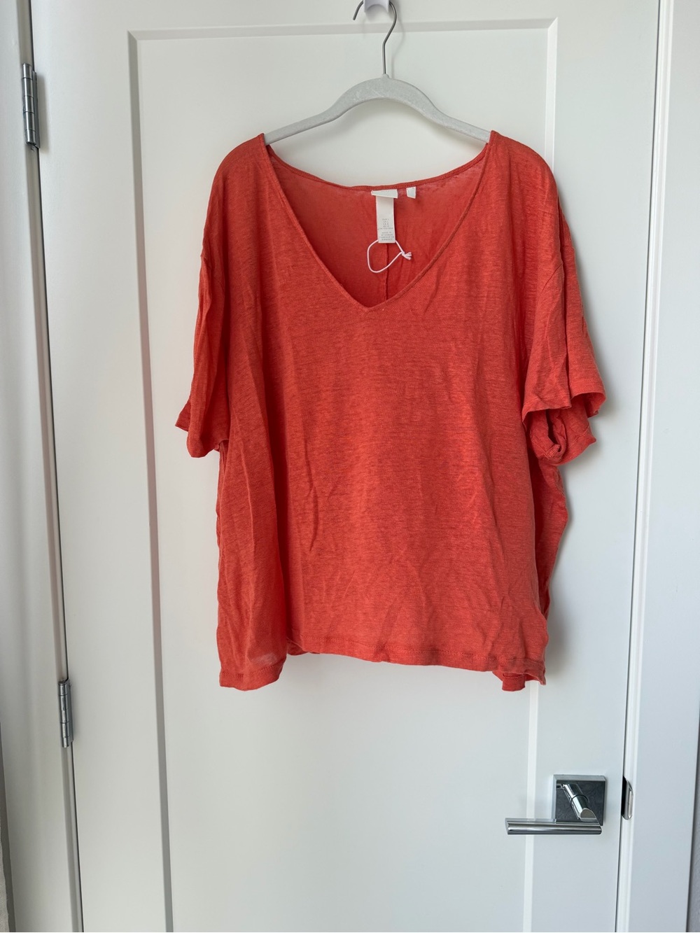 Orange linen tee